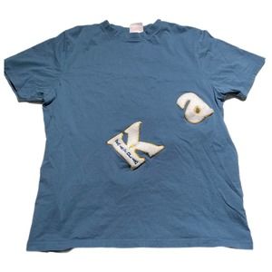 Kappa embroidered wrap around spell out shirt, size medium